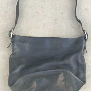 Black Leather Shoulder Bag